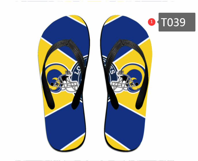 All Sizes Los Angeles Rams Flip Flops T039(Pls check description for details)